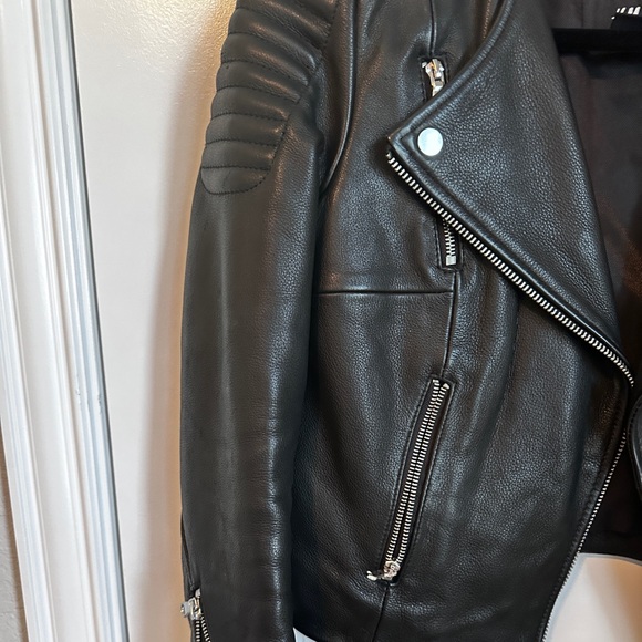H&M rare special edition leather moto jacket size 4 XS - Picture 5 of 5